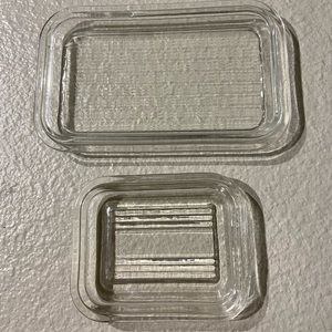 2 Pcs pyrex glass lids READ DESCRIPTIONS